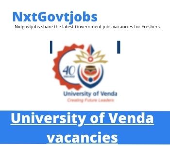 University Of Venda Academic Vacancies in Thohoyandou 2023