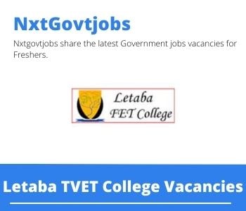Letaba TVET College Cleaner Vacancies in Modiadji 2023