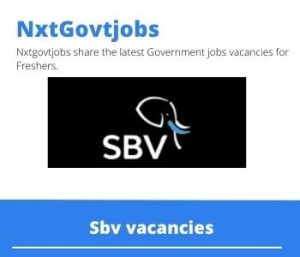 Sbv Hr Officer Vacancies in Polokwane 2023
