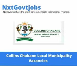 Collins Chabane Municipality PMU Technician Vacancies in Malamulele – Deadline 04 May 2023