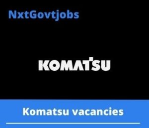 Komatsu Millwright Artisan Vacancies in Phalaborwa -Deadline 20 June 2023