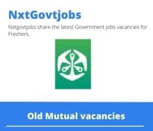 Old Mutual Salaried Financial Advisor Vacancies in Musina – Deadline 10 Dec 2023