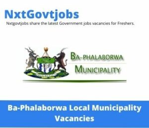 Ba-Phalaborwa Local Municipality Administration Council Support Manager Vacancies in Polokwane – Deadline 20 July 2023